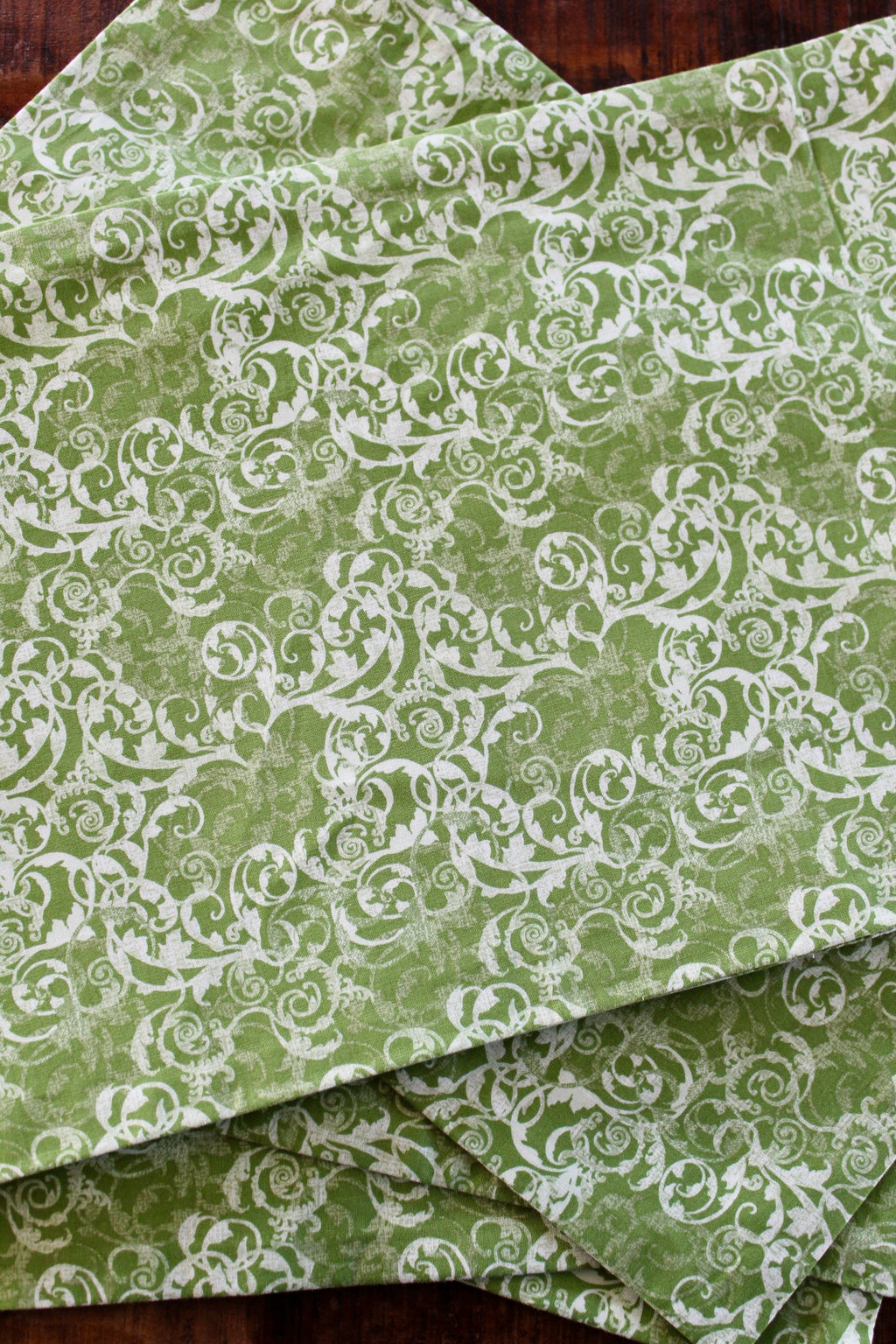 Green Damask Placemats