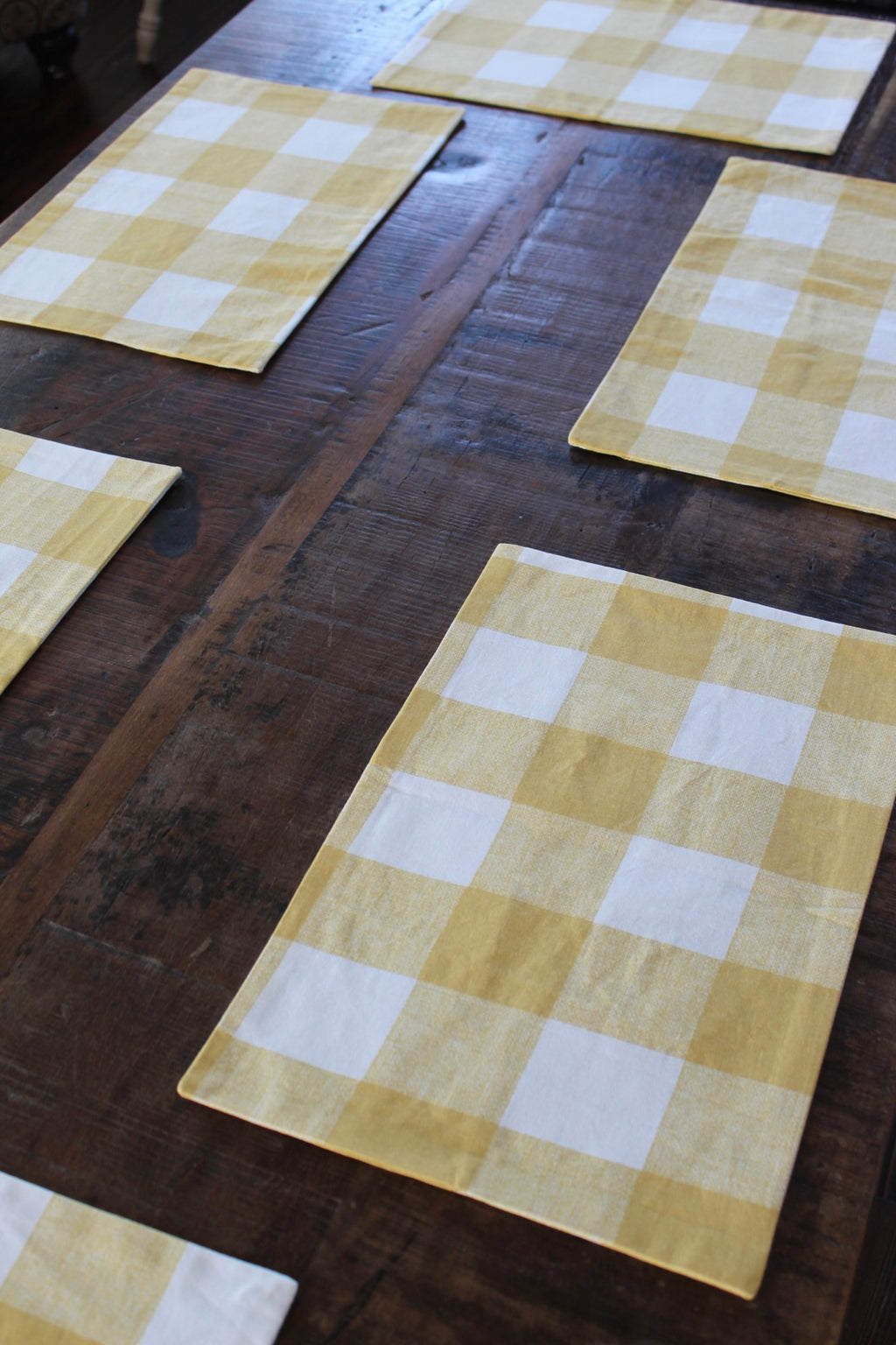 Yellow Checkered Placemats
