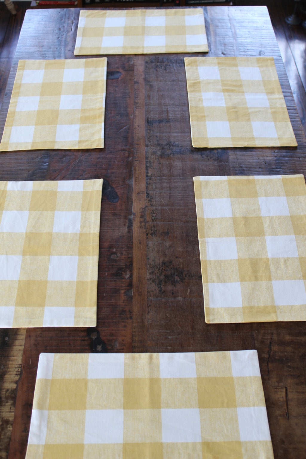 Yellow Checkered Placemats
