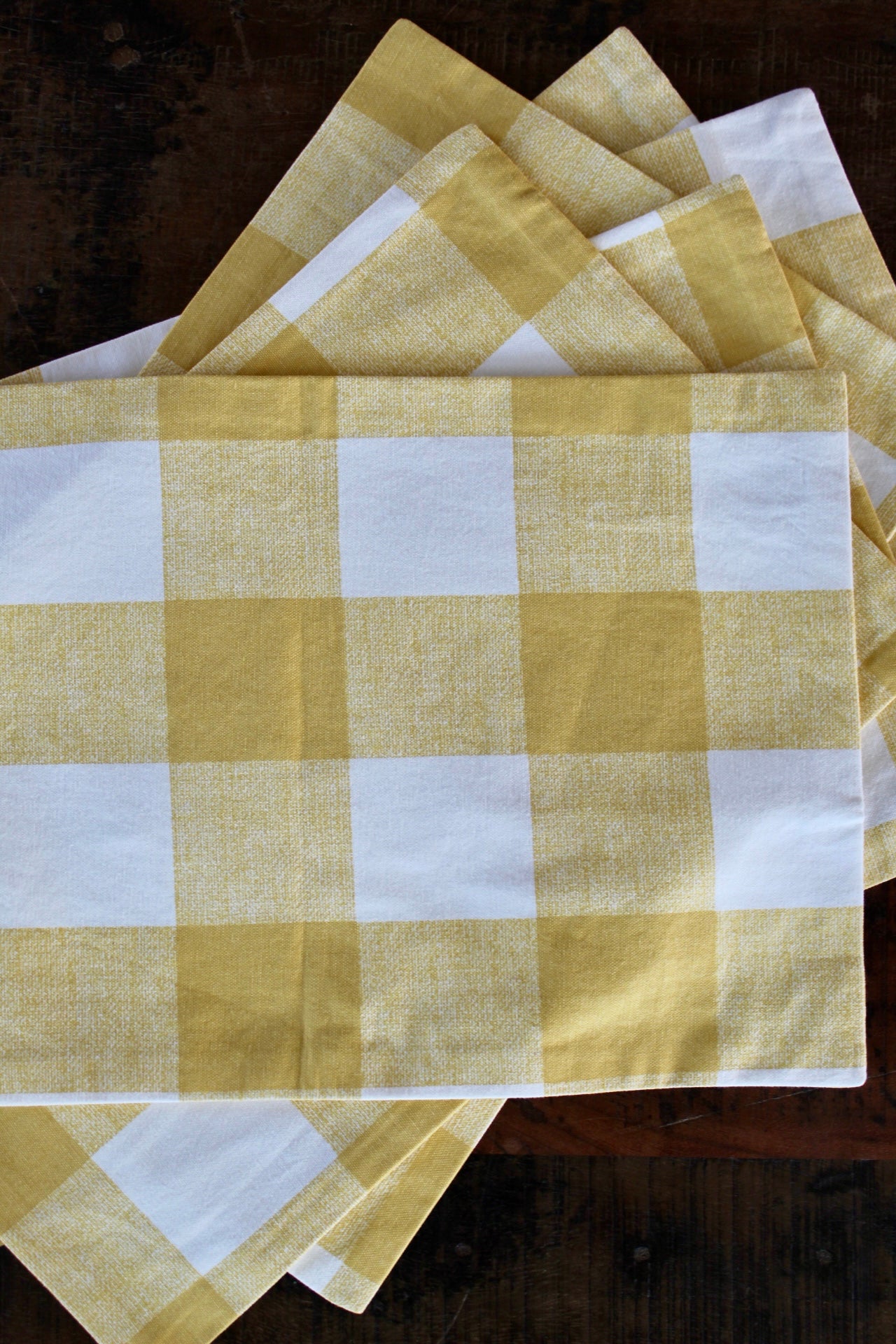 Yellow Checkered Placemats
