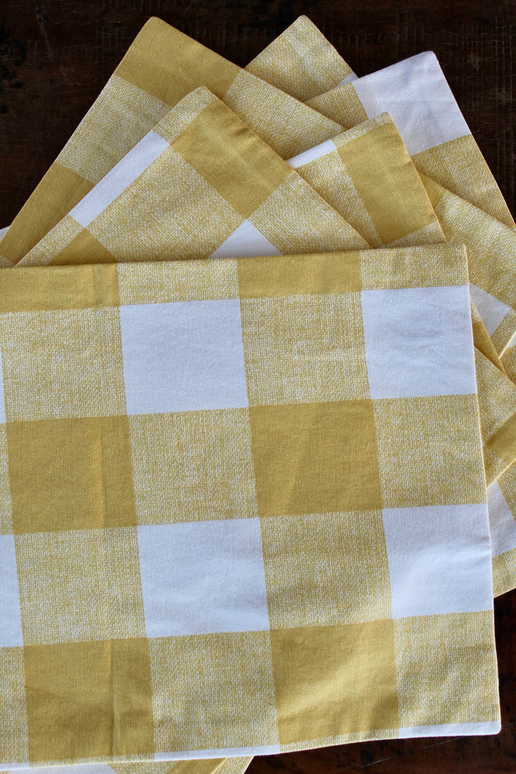 Yellow Checkered Placemats