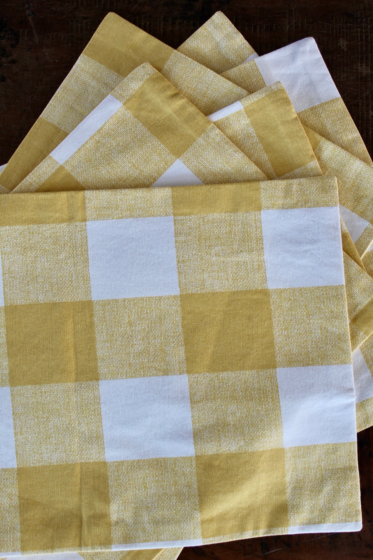 Yellow Checkered Placemats