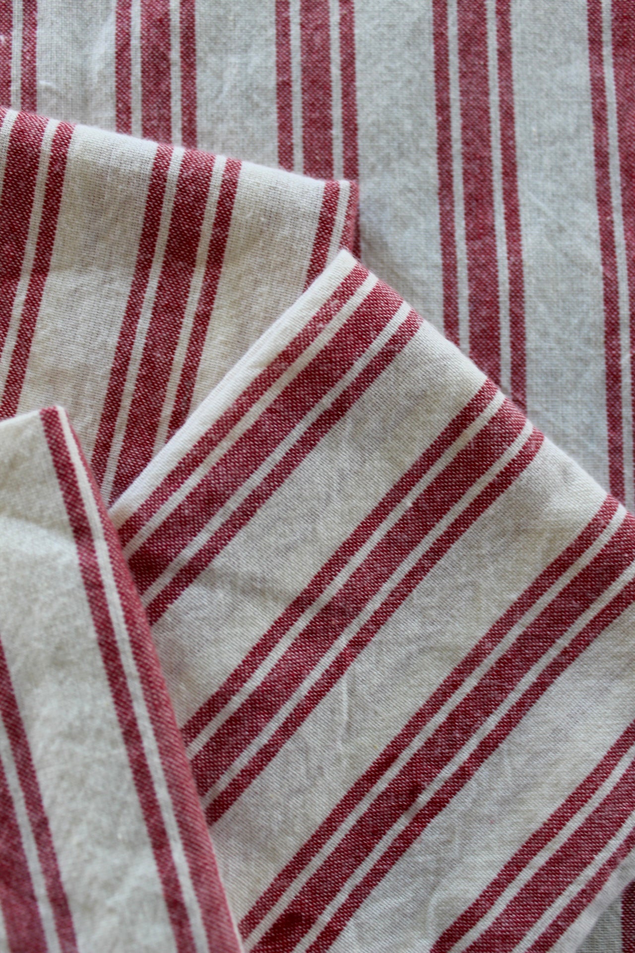 Red Striped Cloth Napkins