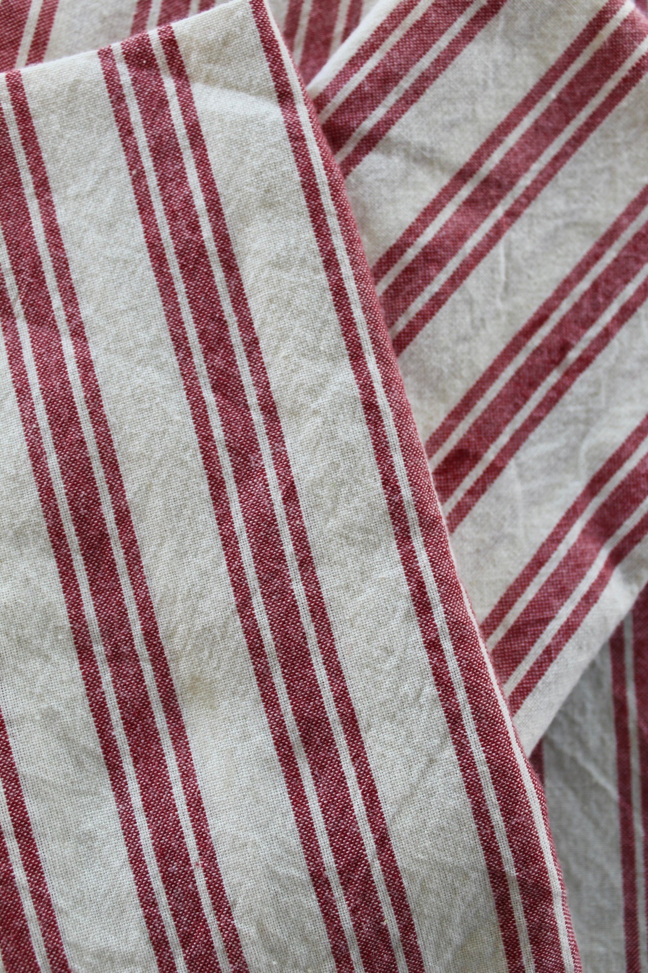 Red Striped Cloth Napkins