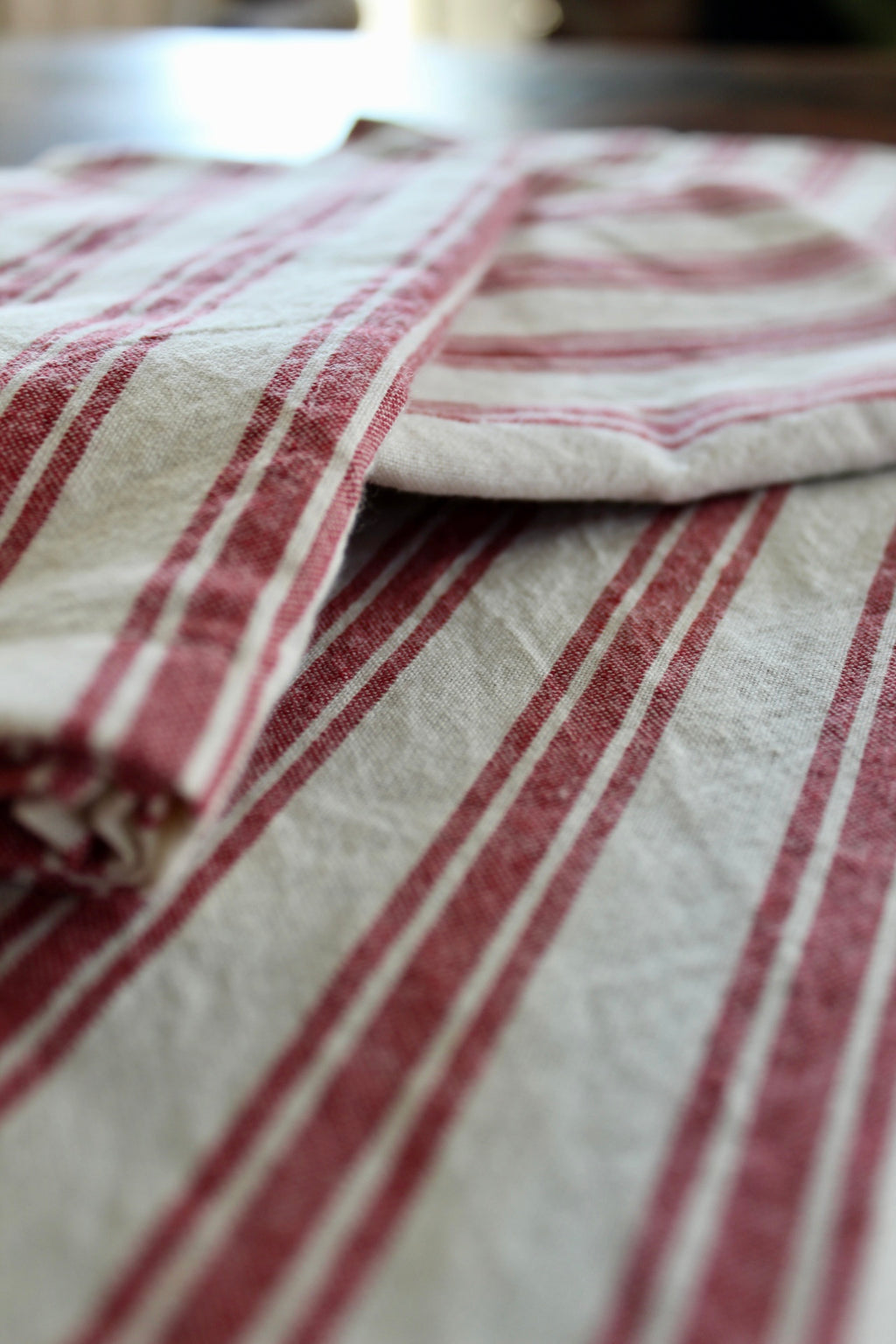 Red Striped Cloth Napkins