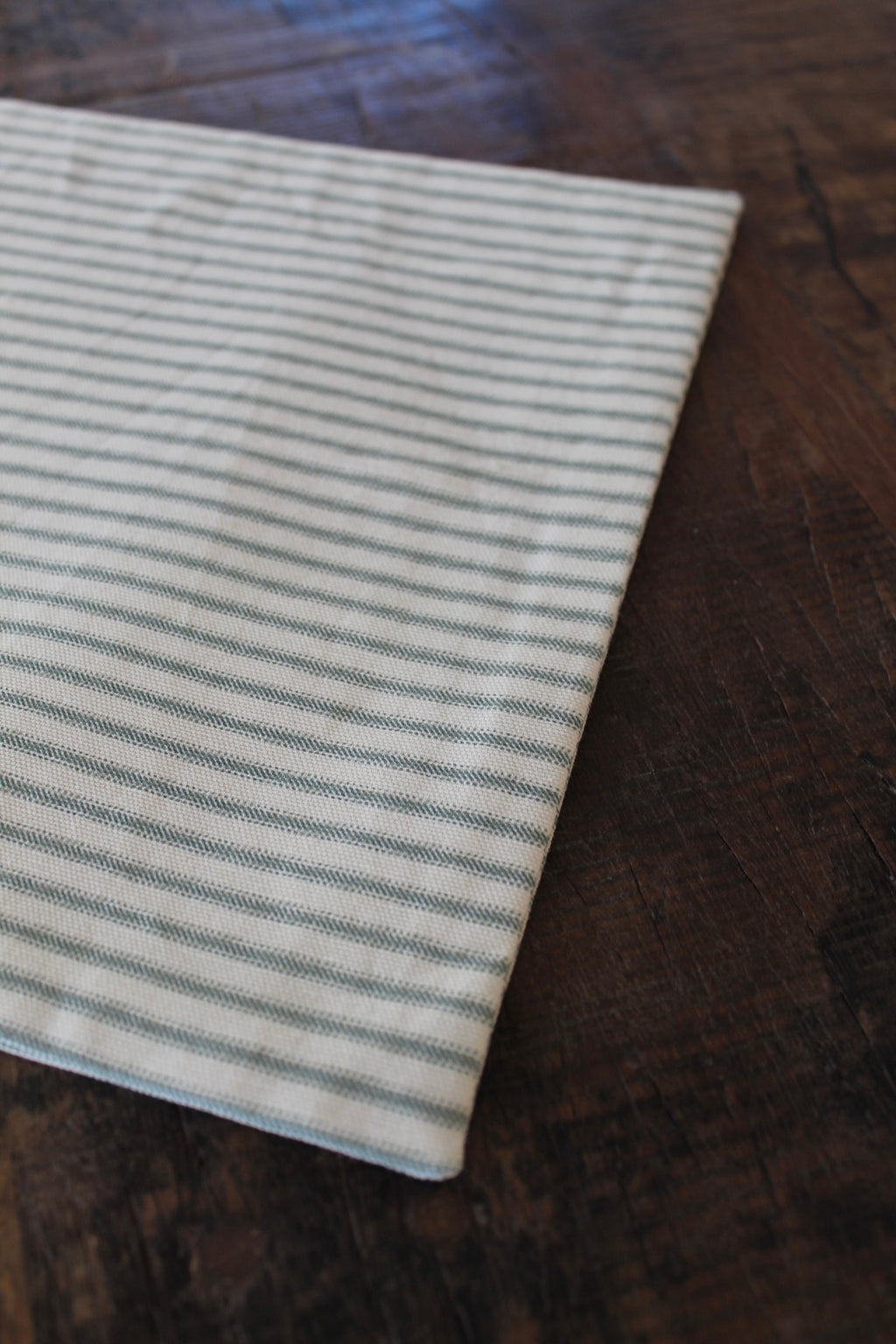 Beige and Green Striped Placemats