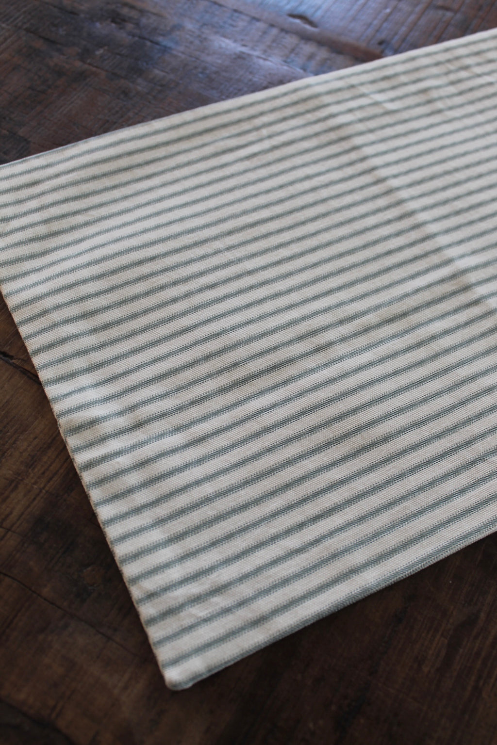 Beige and Green Striped Placemats