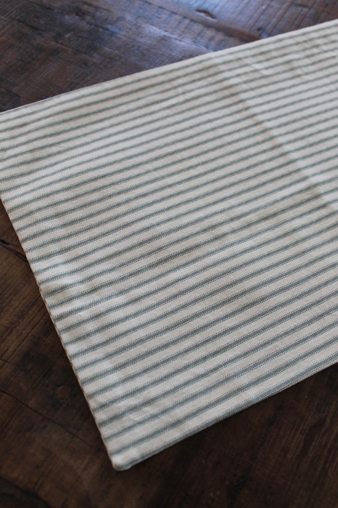Beige and Green Striped Placemats