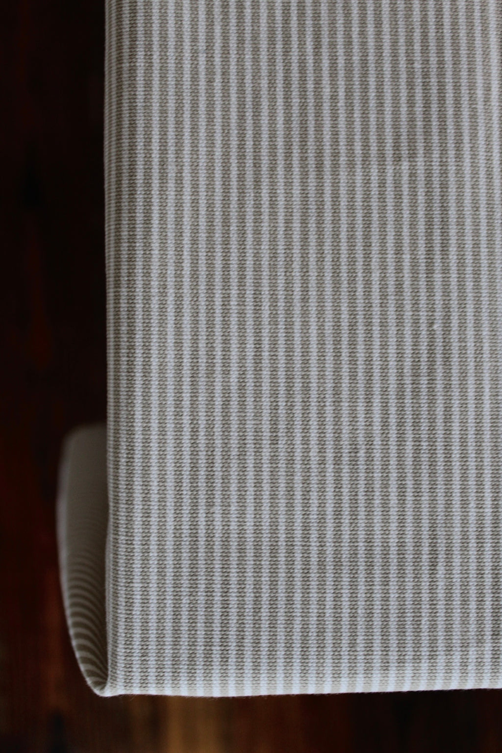 Beige Striped Tablecloth