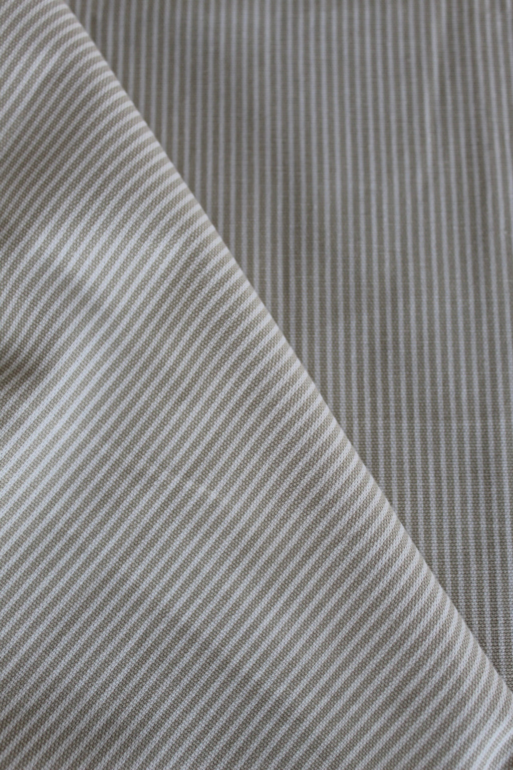 Beige Striped Tablecloth