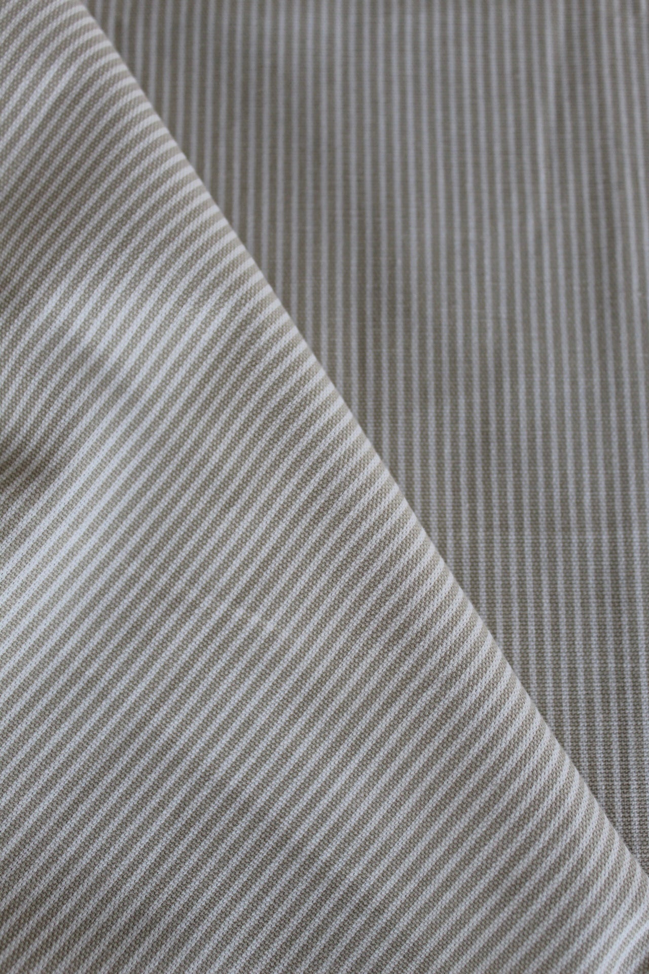 Beige Striped Tablecloth