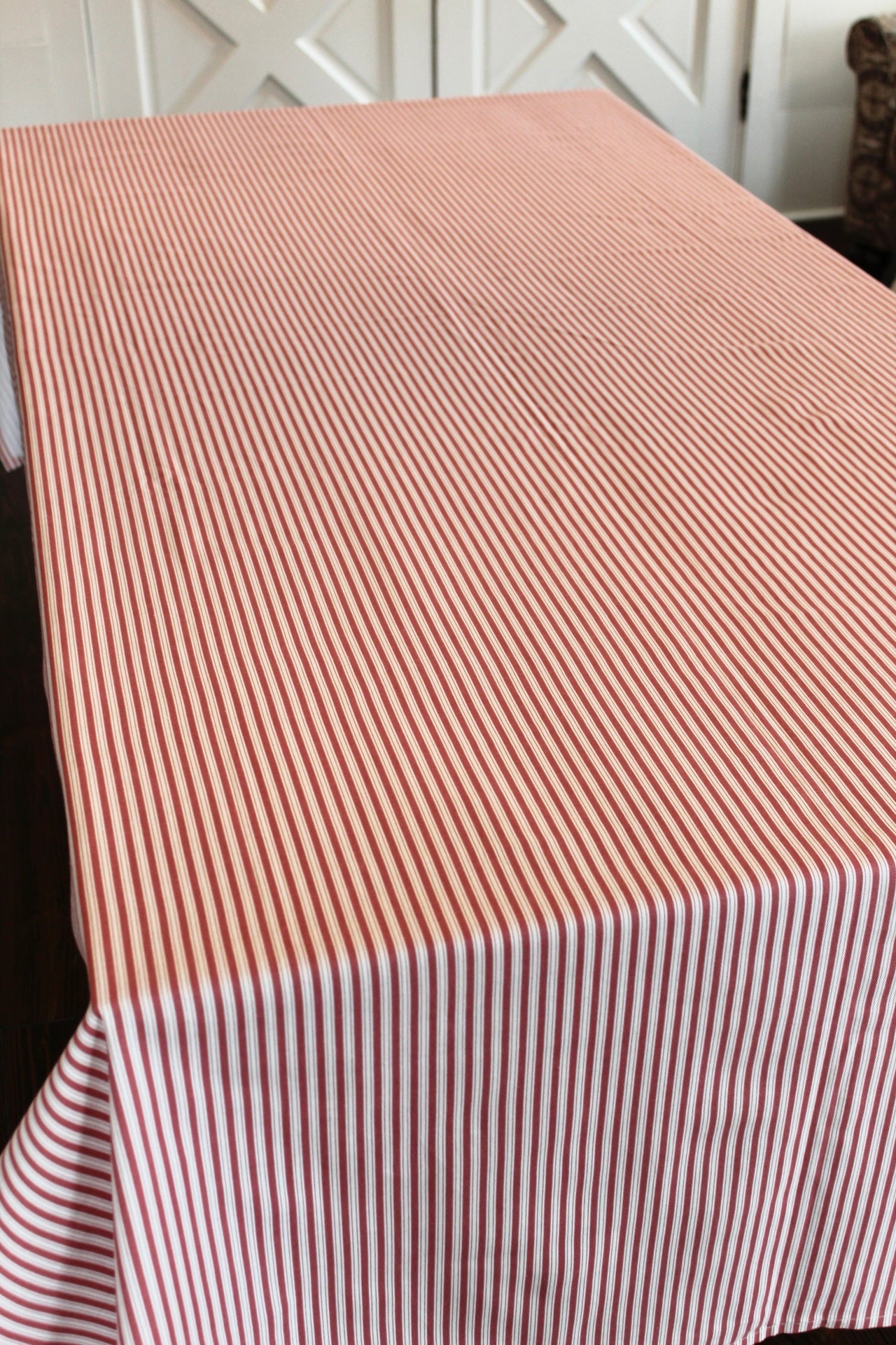 Red Striped Tablecloth