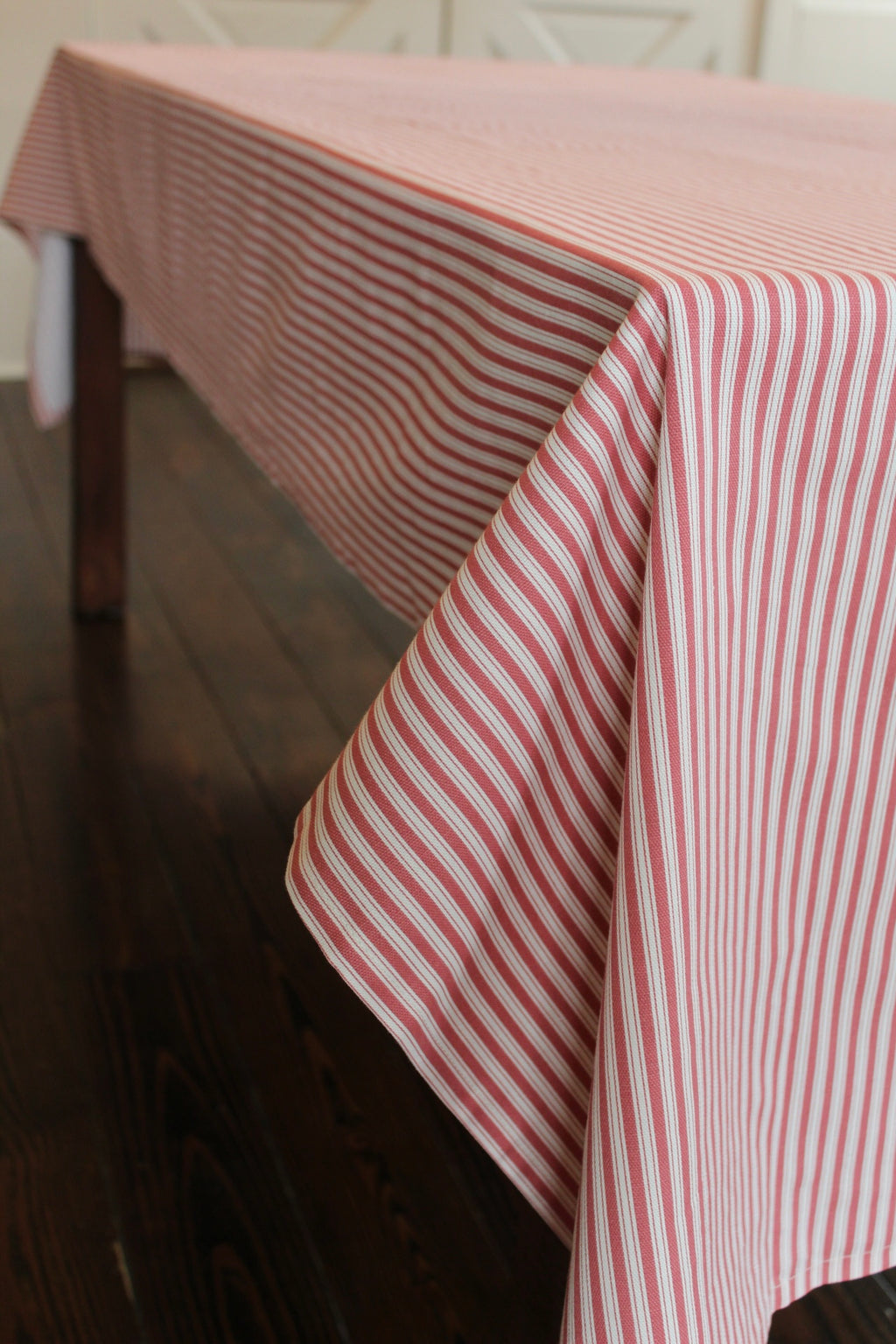 Red Striped Tablecloth